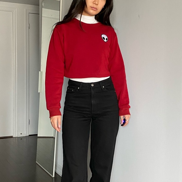 Brandy Melville alien cropped sweater - Picture 3 of 3